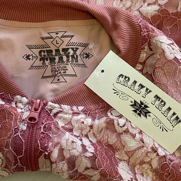 Crazy Train Woman’s bomber jacket NWT size L - Picture 9 of 9